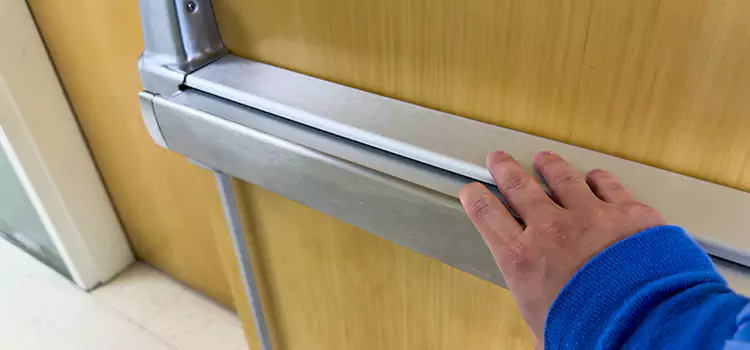 Installing a Push Bar on a Door Shelton
